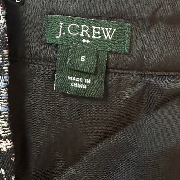 J. Crew Abstract Tweed Mini Skirt 95566 Size 6 - Picture 8 of 9